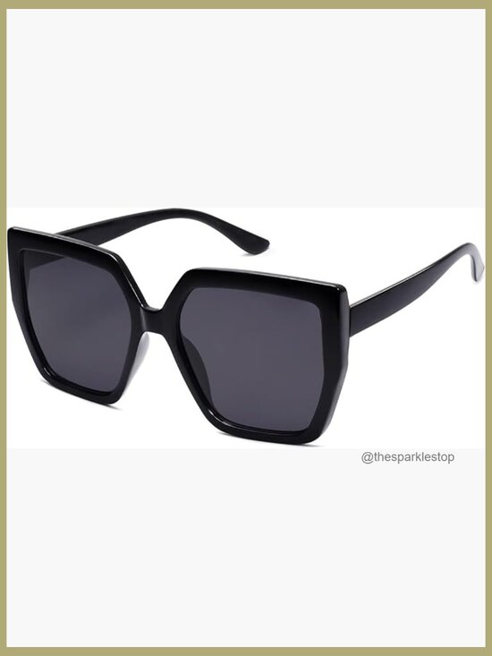 Oversized Plastic Sunglasses with UV400 Protection and Metal Hinges main image 7